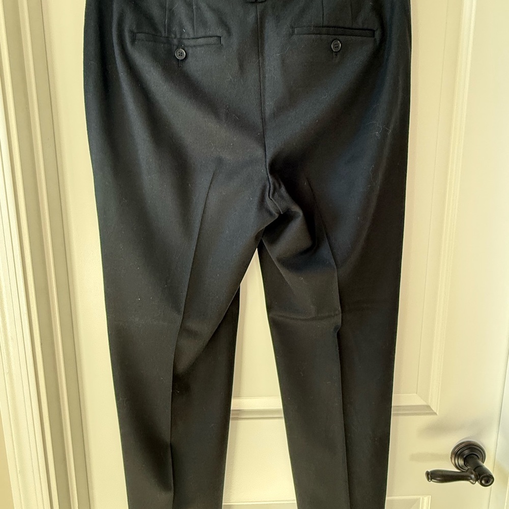 Talbots Windsor Wide-Leg Pant - Flannel, Black, Size 12 - Picture 4 of 9